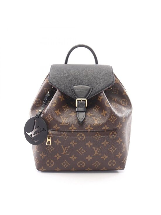 Louis Vuitton Backpack Montsouris NM PM Monogram Noir Canvas Leather main image 8